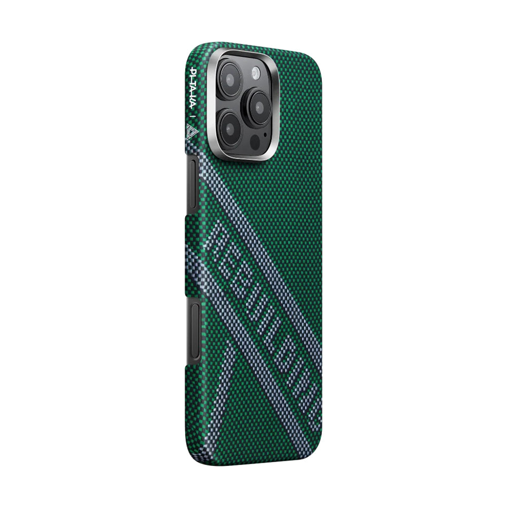Pitaka Tactile Woven Rebuilding Serisi iPhone 16 Pro Max M-safe Şarj Özellikli Aramid Fiber Re-TROS Tasarımlı Kılıf Pitaka Tactile Woven Rebuilding Serisi iPhone 16 Pro Max M-safe Şarj Özellikli Aramid Fiber Re-TROS Tasarımlı Kılıf
